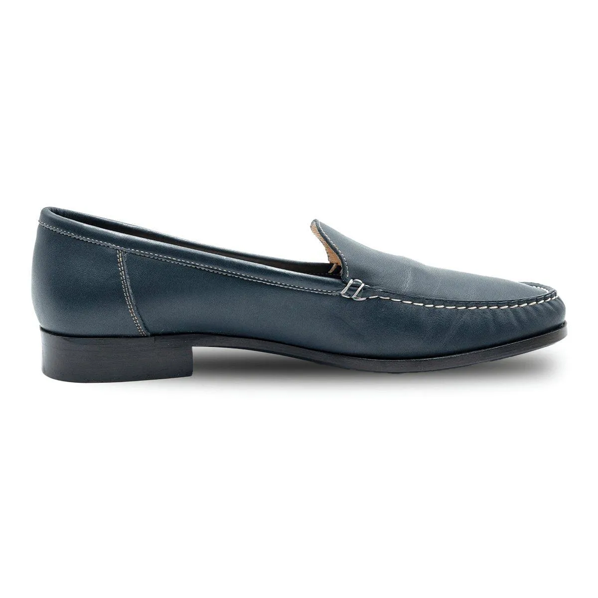 Bally Formal Loafers Leather Blue Colour For Women